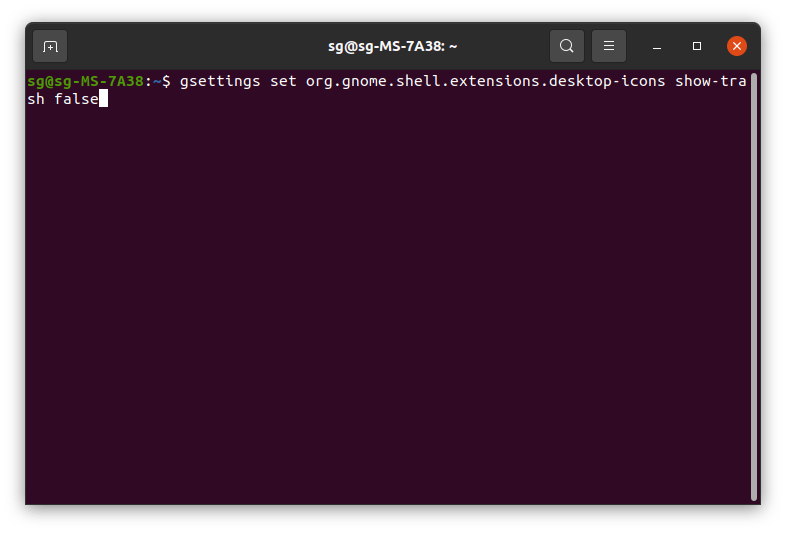 Remove Trash Icon using Terminal