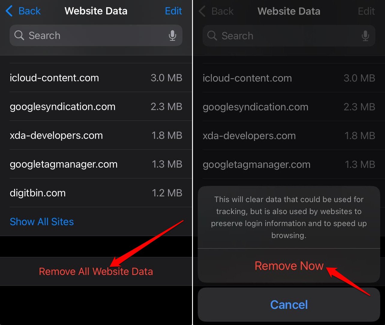 5 iPhone Settings I Changed to Make My Old iPhone Super Fast 4 Remove all Safari website data iOS