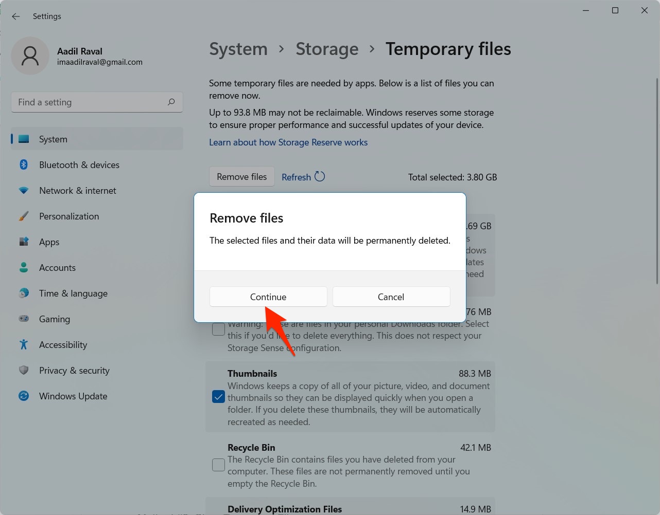 How to Clear Windows 11 System App Cache? 5 Remove_files_Continue