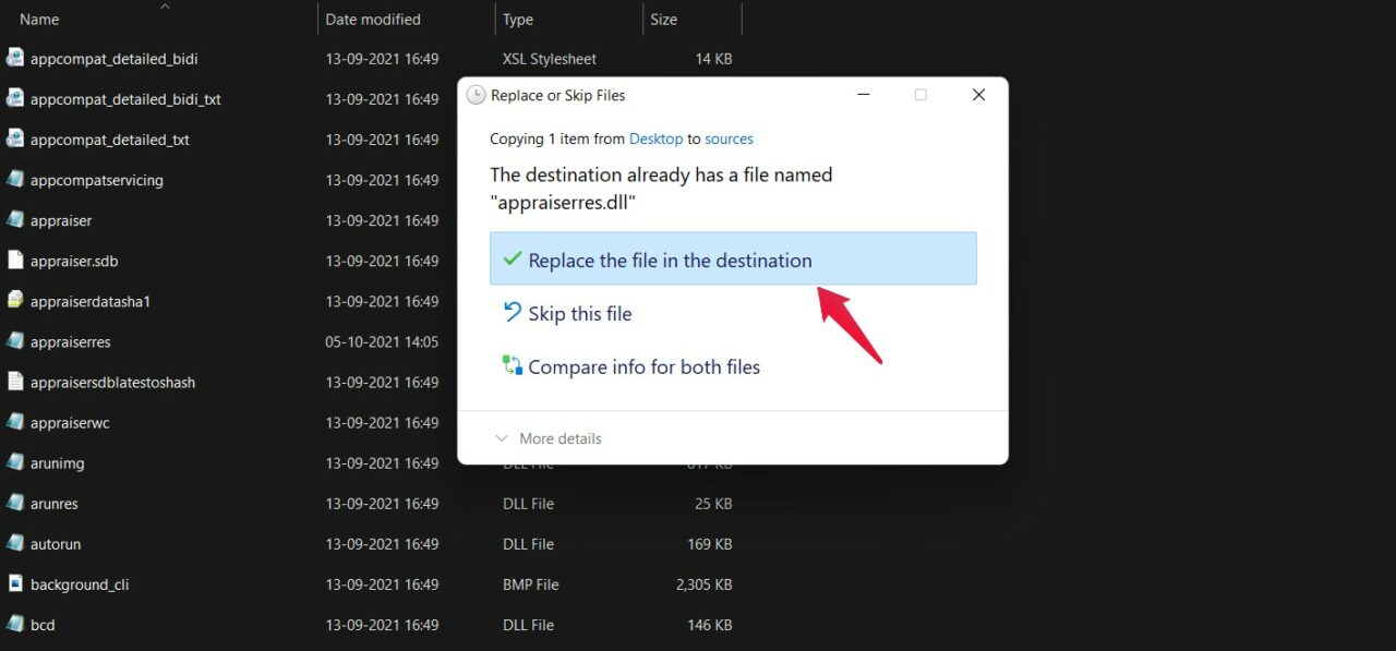 How to Install Windows 11 on an Unsupported PC? 12 Replace the Files