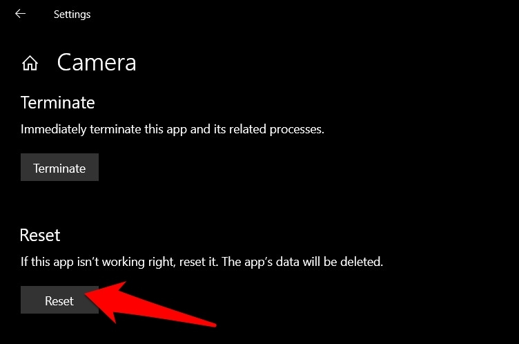 Fix Windows Camera Error Code 0xa00f4243 (0xc00d3704) 15 Reset Camera App
