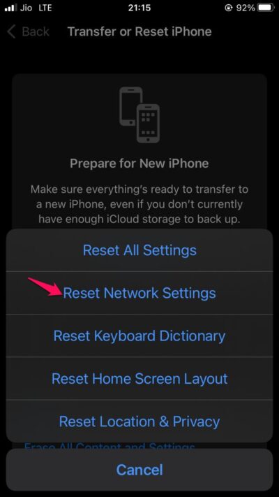 How to Fix Google Maps Not working on iPhone? 5 Reset Network Settings
