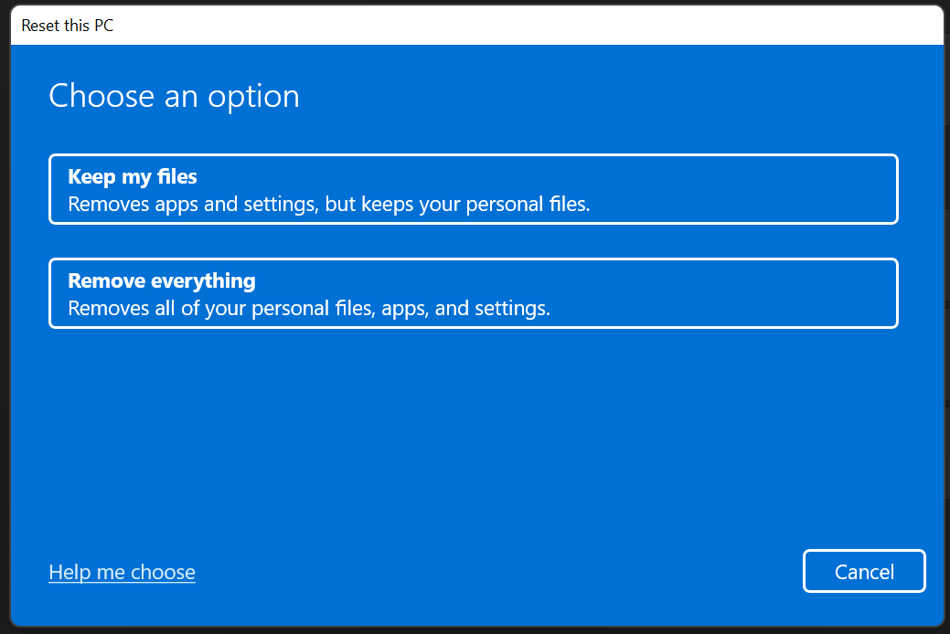 How to Fix PAGE_FAULT_IN_NONPAGED_AREA in Windows 11? 28 Reset Windows (4)