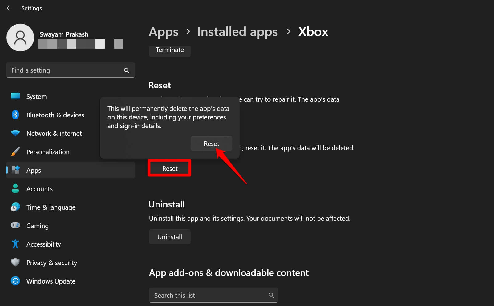 How to Fix ‘Looks Like You’re Stranded’ Xbox App Error on Windows 11? 20 Reset Xbox app on Windows 11