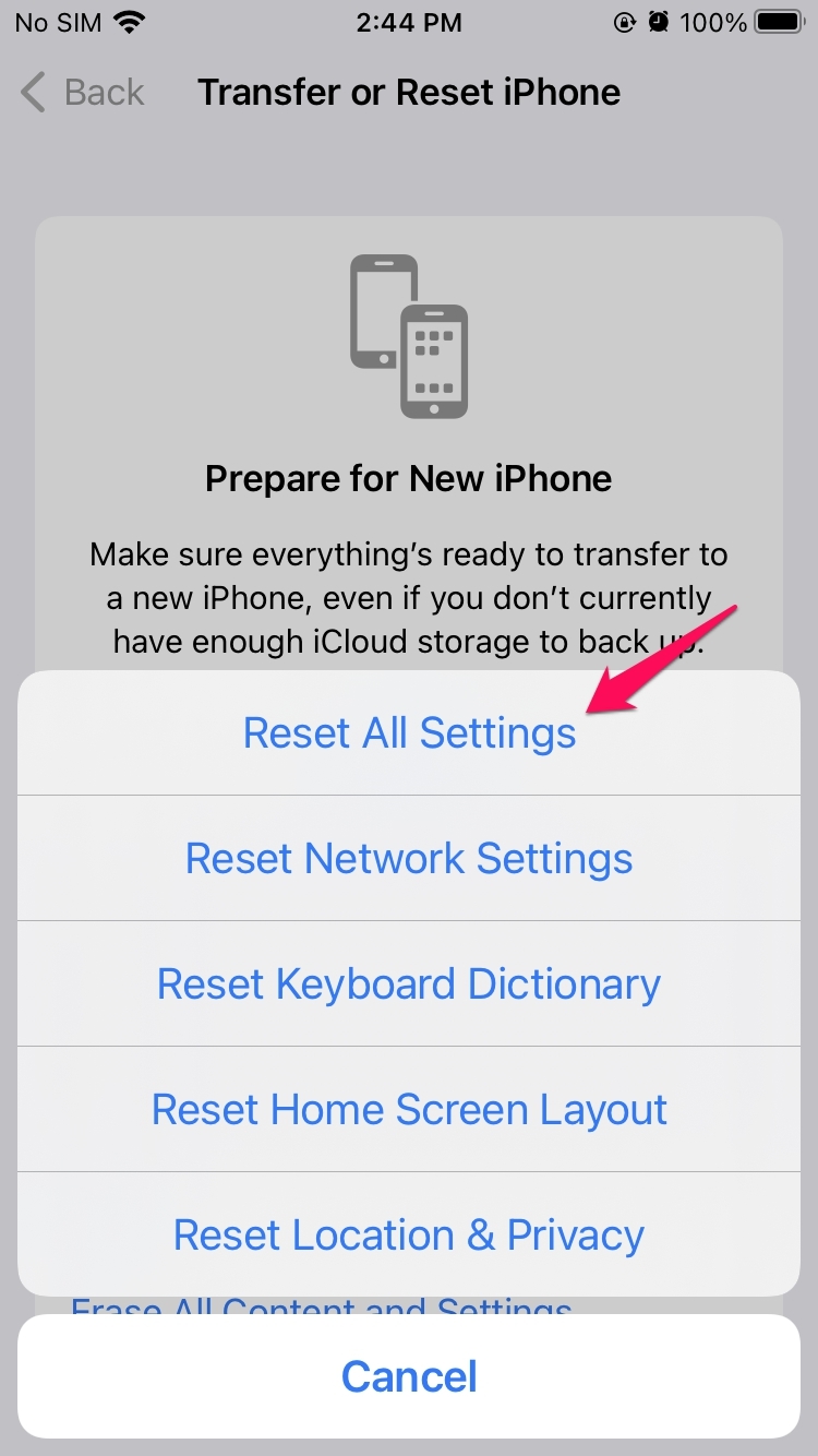 How to Fix 'iMessage Not Delivered' Error on iPhone? 10 Reset all Settings