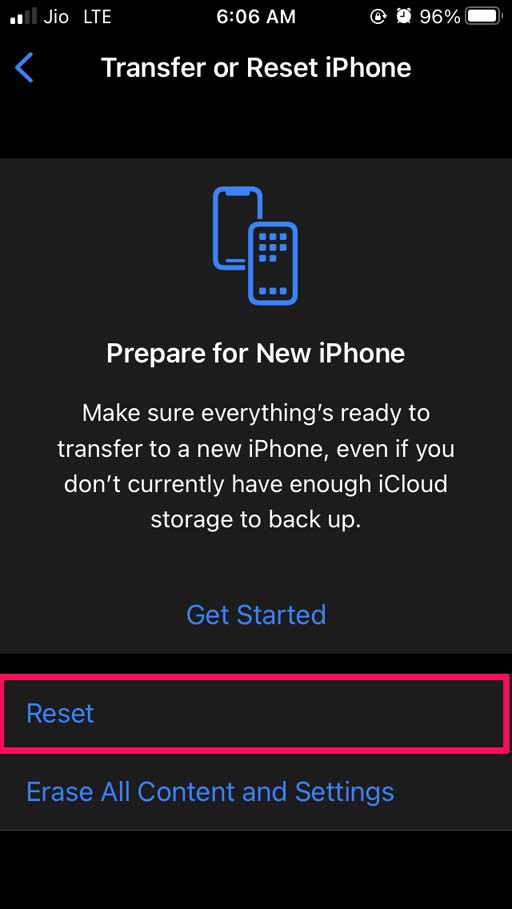 How to Fix TextNow Not Working on iPhone? 4 Reset the iPhone
