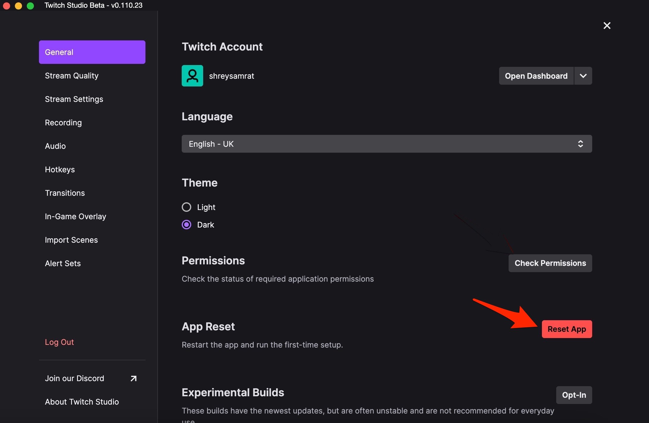 Reset App