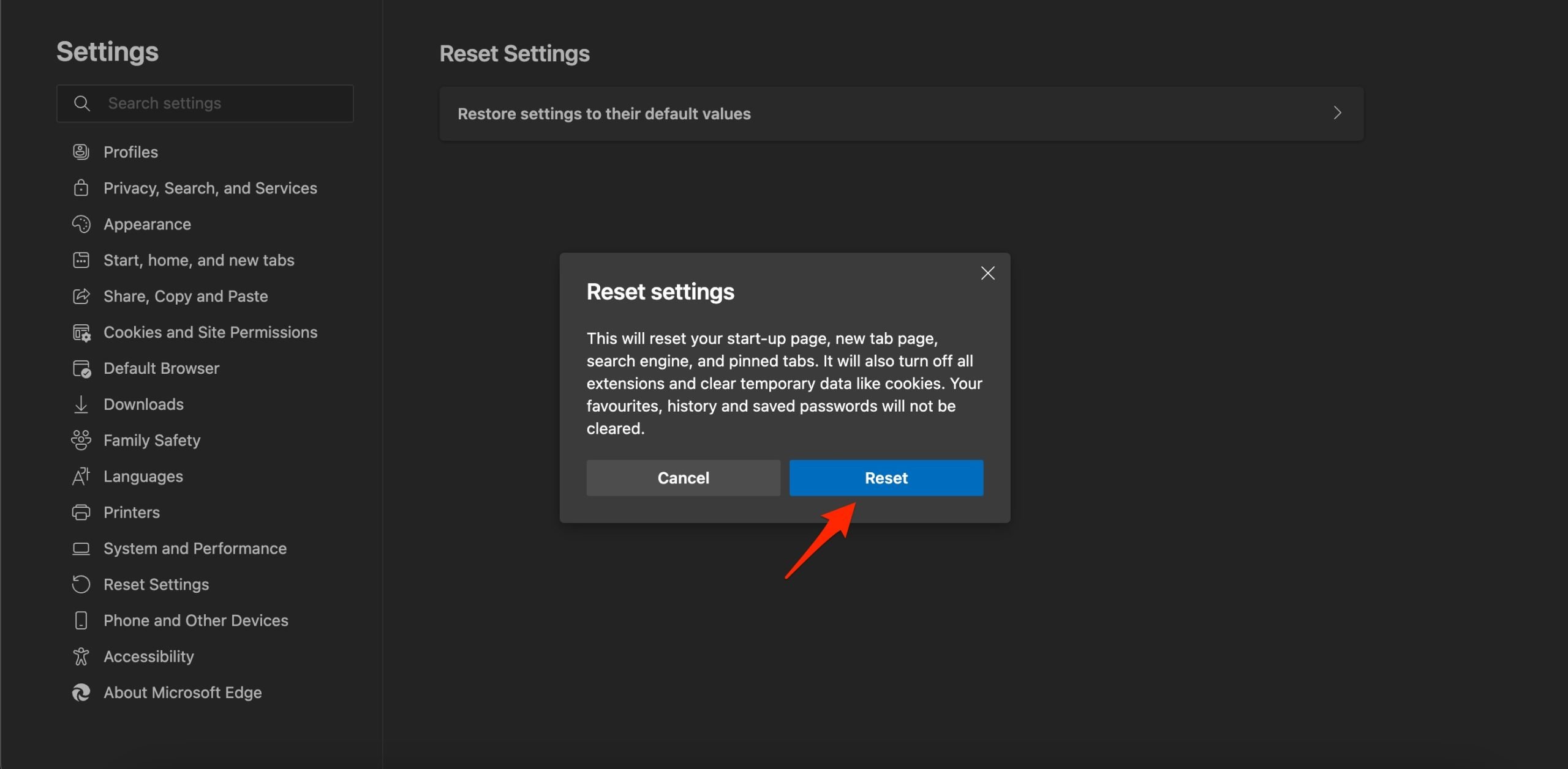 How to Increase Download Speeds in Microsoft Edge for Windows? 11 Reset to confirm the deletion