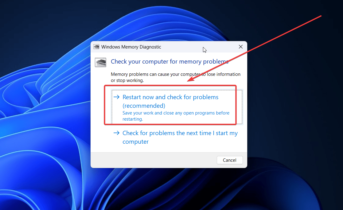 Fix 0x0000003B (SYSTEM SERVICE EXCEPTION) BSOD in Windows 5 Restart now and check for problems
