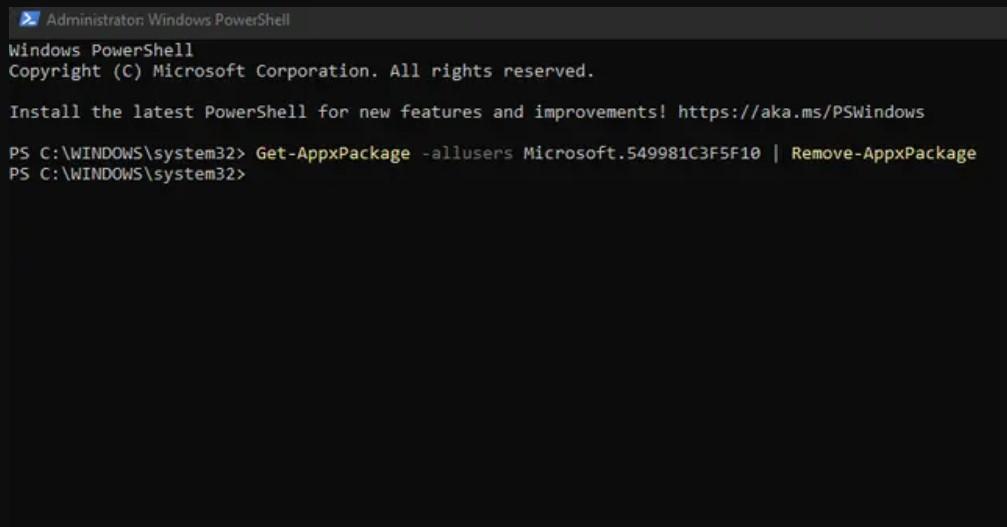 How to Disable or Uninstall Cortana in Windows 11 15 Run Powershell Command