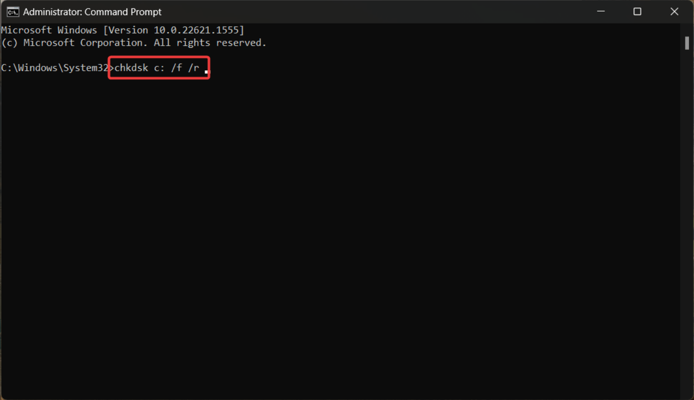 How to Fix Kernel_Security_Check_Failure Error? 11 Run the check disk command