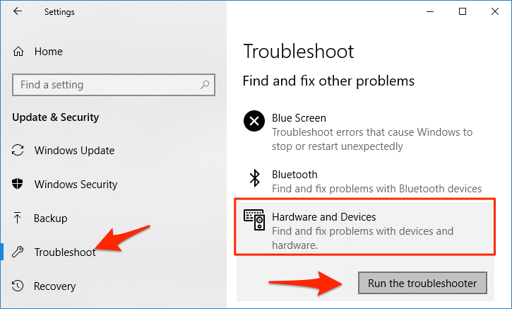 5+ Ways to Fix Hardware Not Connected to the Computer (Code 45) 17 Run the Troubleshoot Hardware and Devices