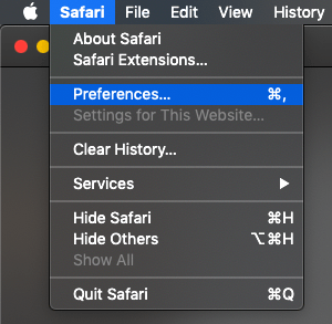 Fix "Safari Can't Find the Server" Error on Mac 3 Safari Preferences...