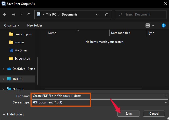 How to Create PDF File in Windows 11? 3 Save-file