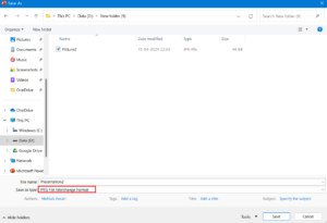 How to Extract Images from a PowerPoint Presentation 8 Select Image Format Type