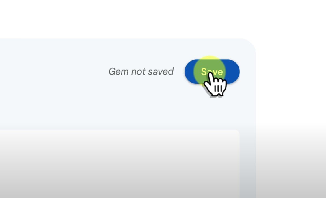 How to Create a Custom Gem on Google Gemini 7 click on the Save button.