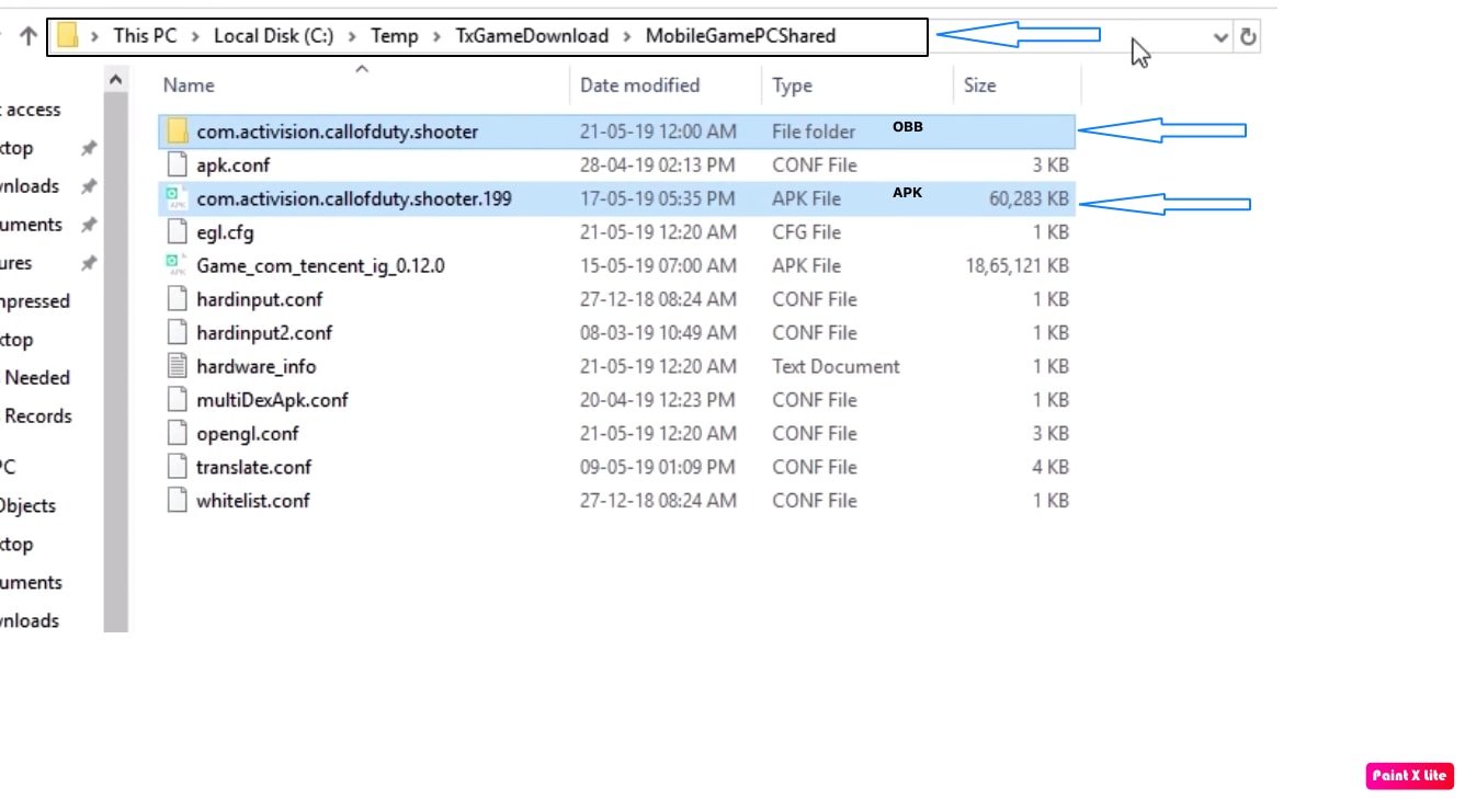 Download Call of Duty Mobile on Windows PC with TGB Gameloop Emulator 3 Save OBB and APK in Temp