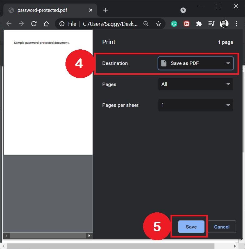 Save as PDF