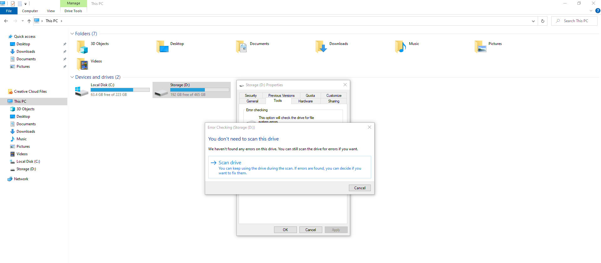How to Fix 0x80070020 Error in Windows 10 PC? 7 Scan Drive” to begin the scanning process
