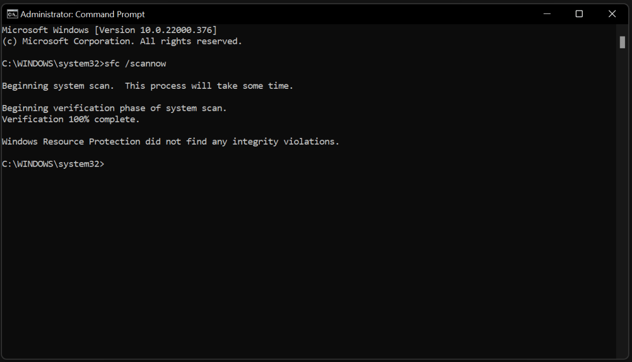 Scan Windows System Files (4)