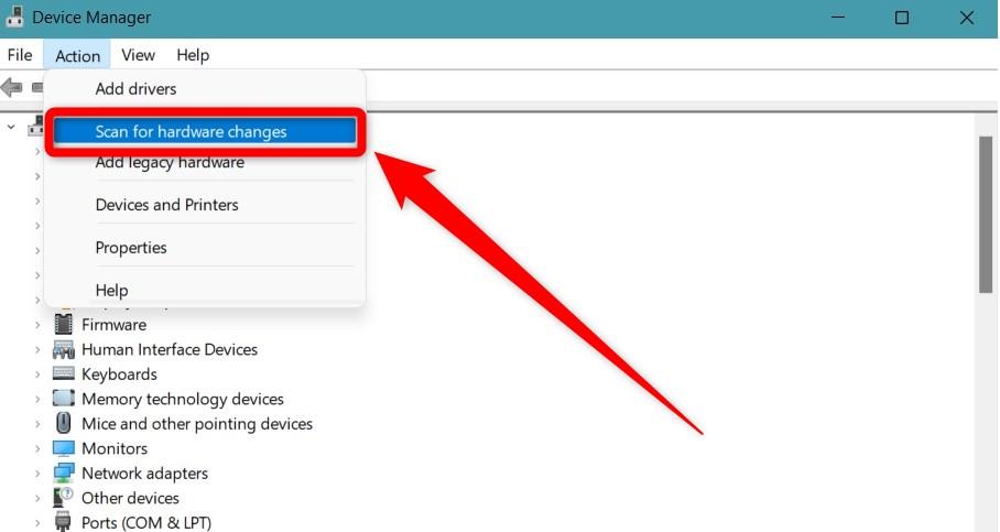 How to Fix Windows 11 Bluetooth File Transfer Not Working? 21 Scan for hardware changes