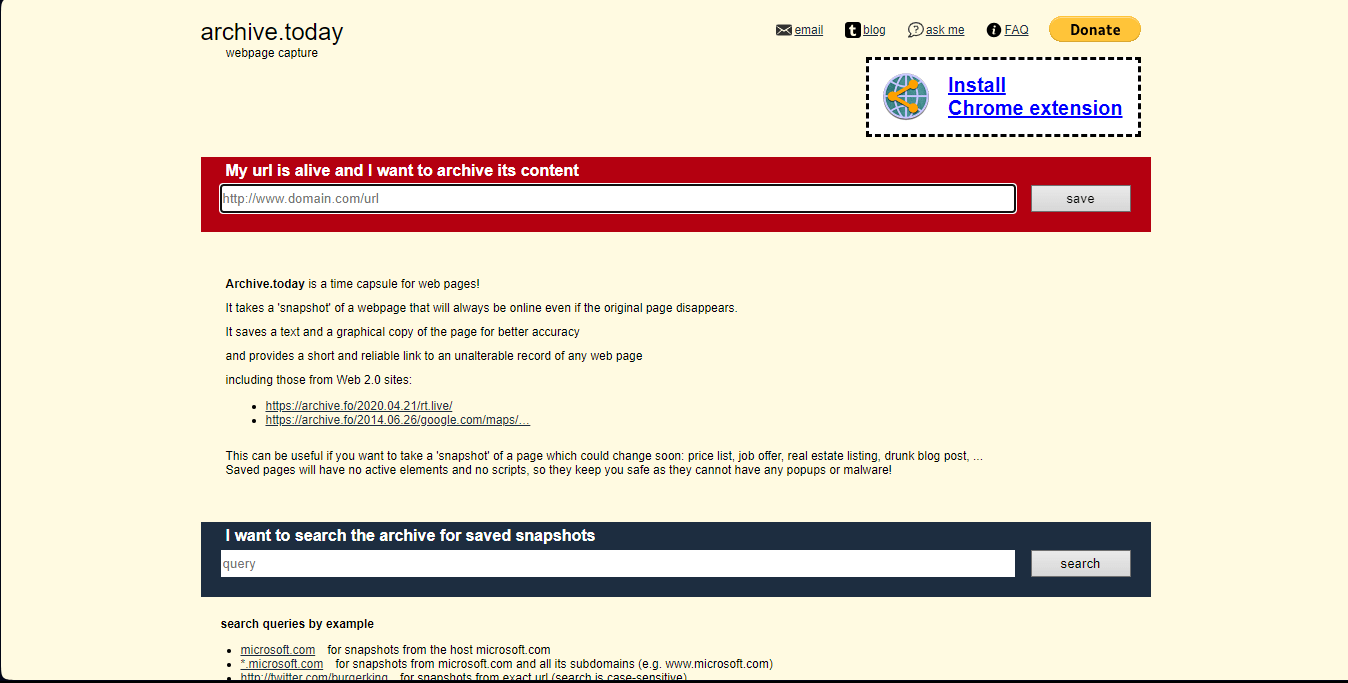 10 Best Wayback Machine (Internet Archive) Alternatives 2 Archive.fo