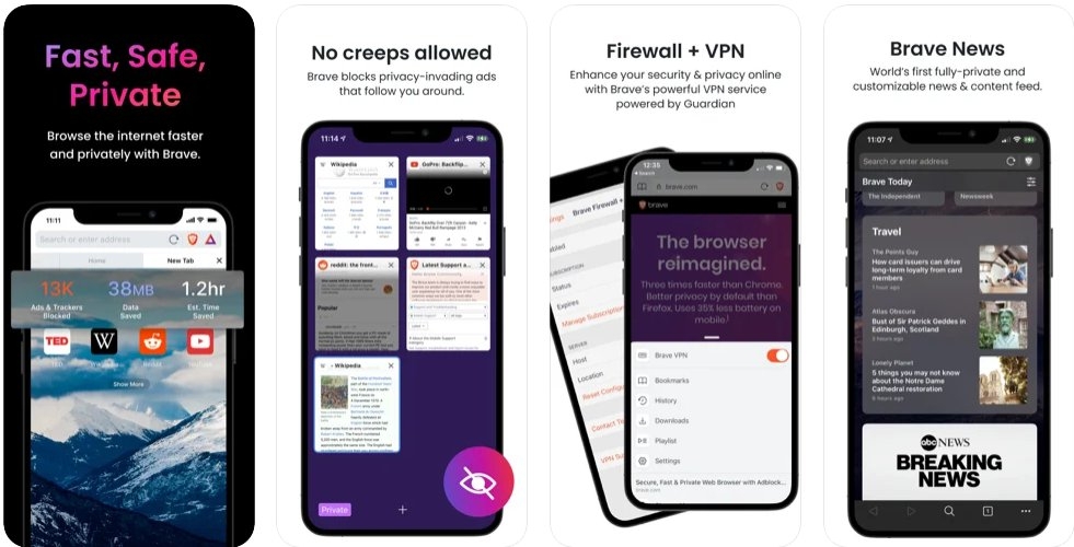 Best 5 Privacy Browsers for iOS 2 brave private web browser