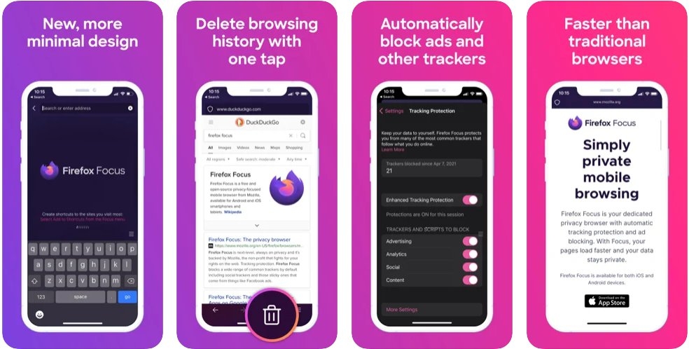 Best 5 Privacy Browsers for iOS 3 Firefox Focus