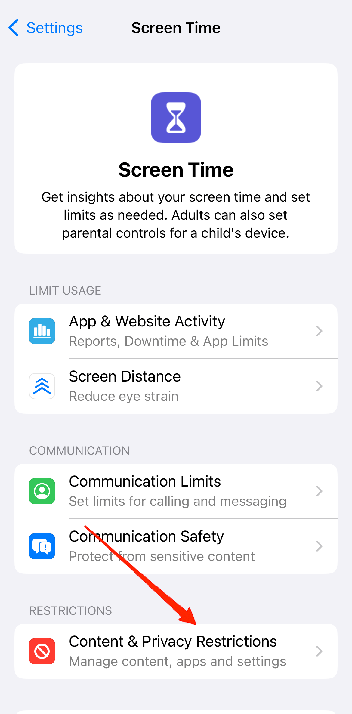 5 Tips to Stop Triggering Camera Control Accidentally on iPhone 18 Scroll down and tap on Content & Privacy Restrictions.
