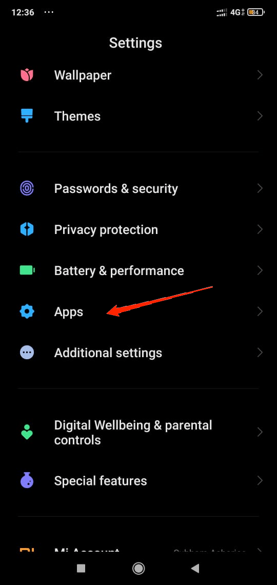 What is 'Waiting for this Message on WhatsApp Web' and How to Fix it? 2 Scroll down and tap on the Apps section.