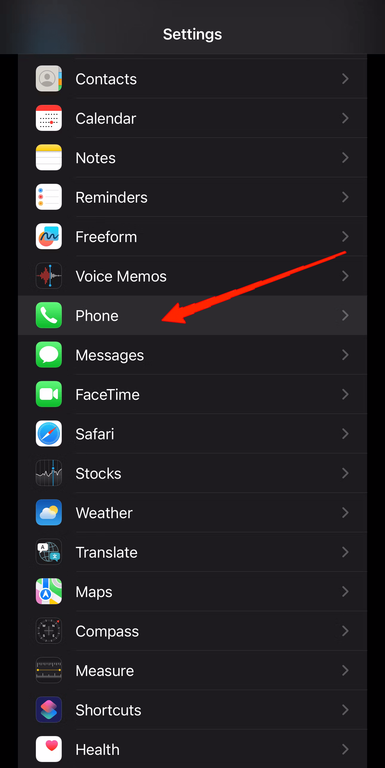 How to Forward Calls from iPhone to Android 2 Scroll down and tap on the Phone app.