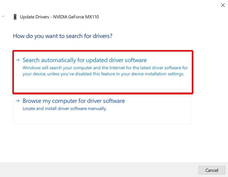 How to Fix 'Bad System Config Info' Error in Windows 10? 14 Search for Updated Drivers