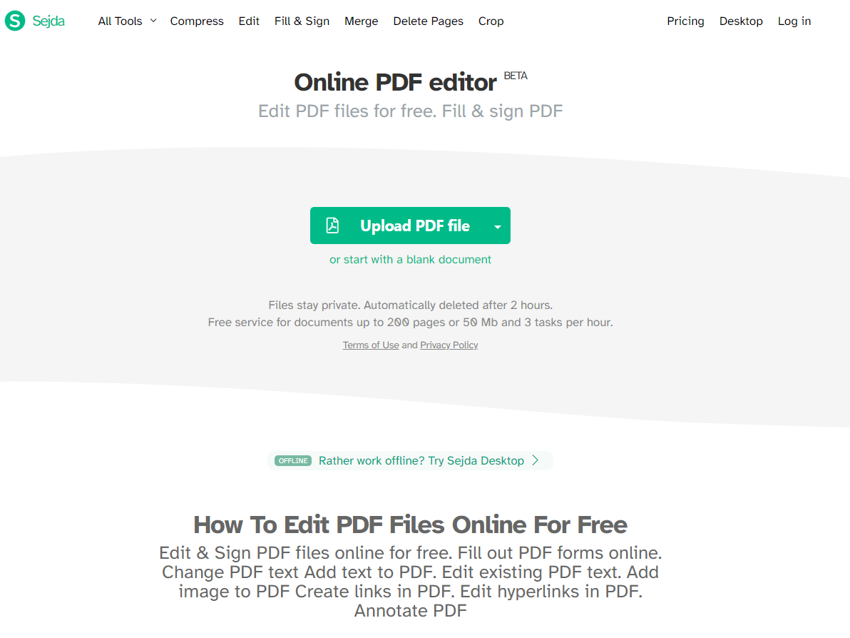 Top 10 Best Alternative Apps Like Adobe Acrobat 4 Sejda PDF Editor