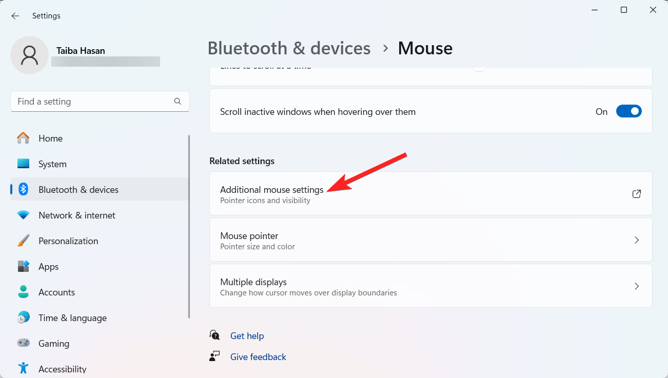 How to Enable or Disable Pointer Precision in Windows 11 9 Select Additional Mouse settings
