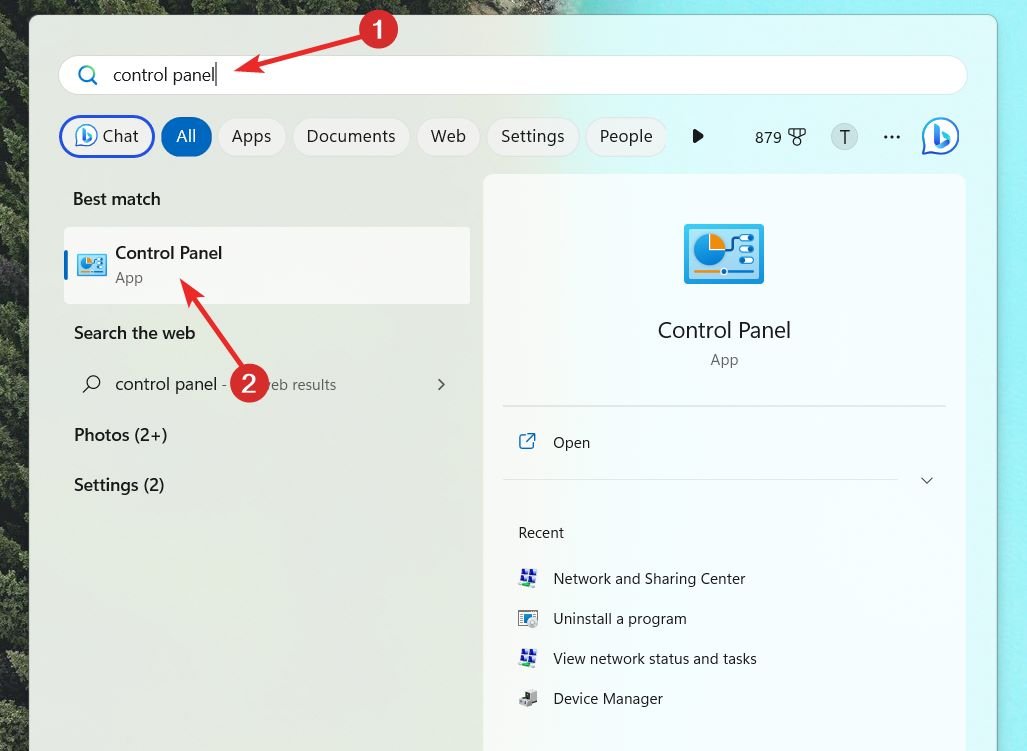 How to Enable or Disable Pointer Precision in Windows 11 2 Select Control Panel from the search results