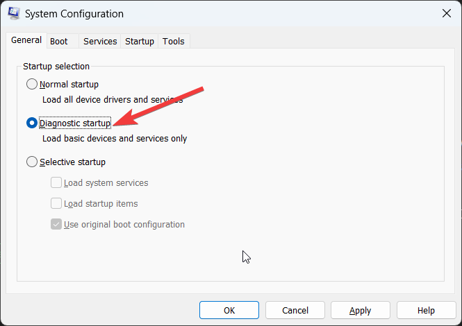 Why My Fan Speed Up when PC Screen Turns OFF? 4 Select Diagnostic startup