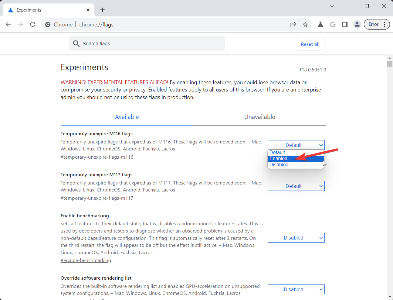 What is Chrome Canary, and Should You Use It? 5 Select Enabled in drop down to activate Chrome flags