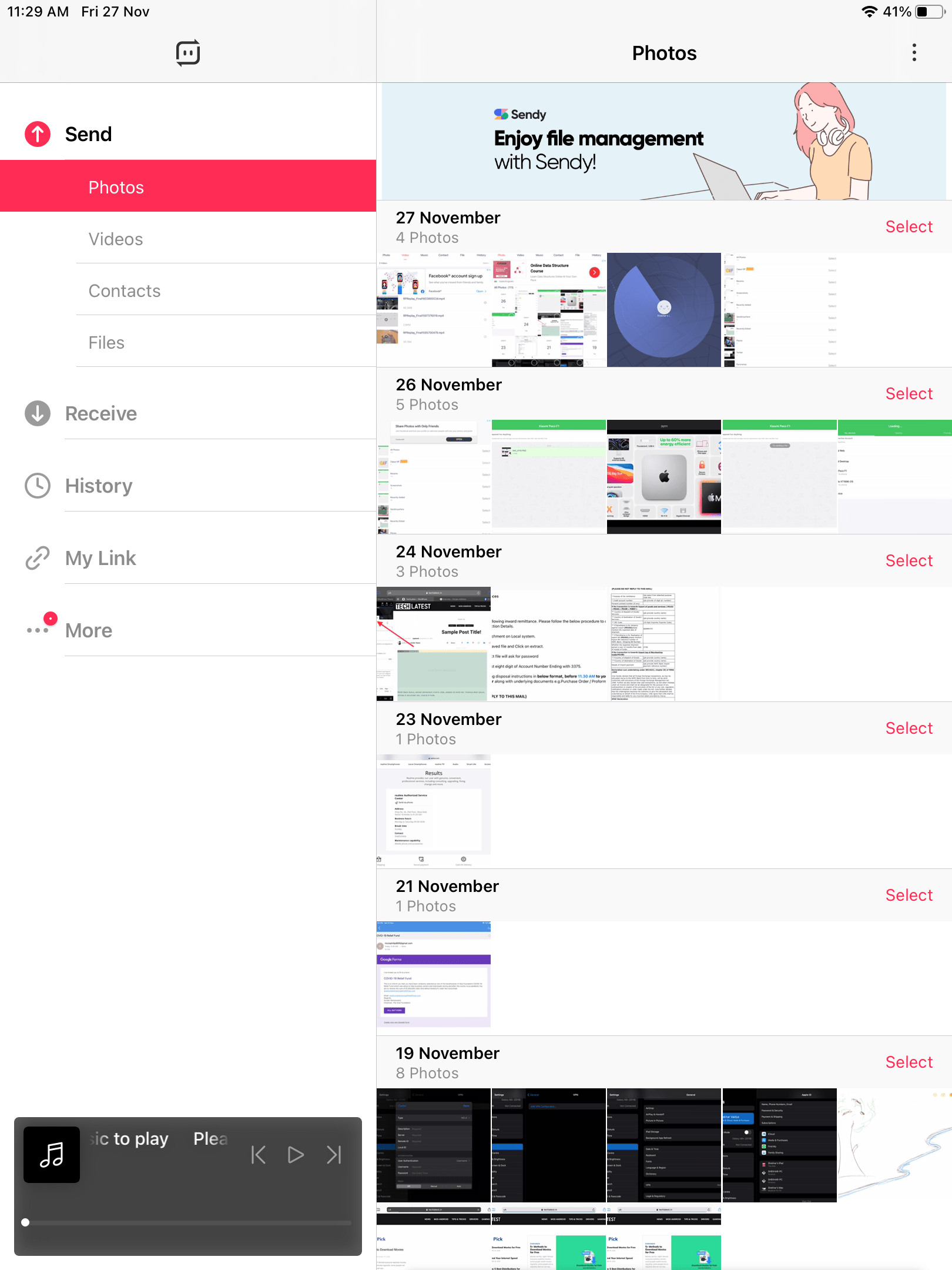 Select Files from Manager