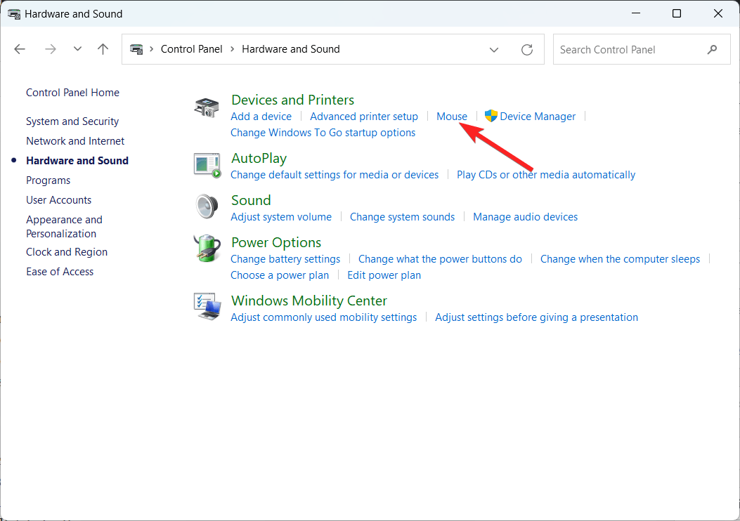 How to Enable or Disable Pointer Precision in Windows 11 4 Select Mouse from the device and printer settings