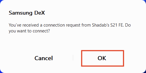 Select OK