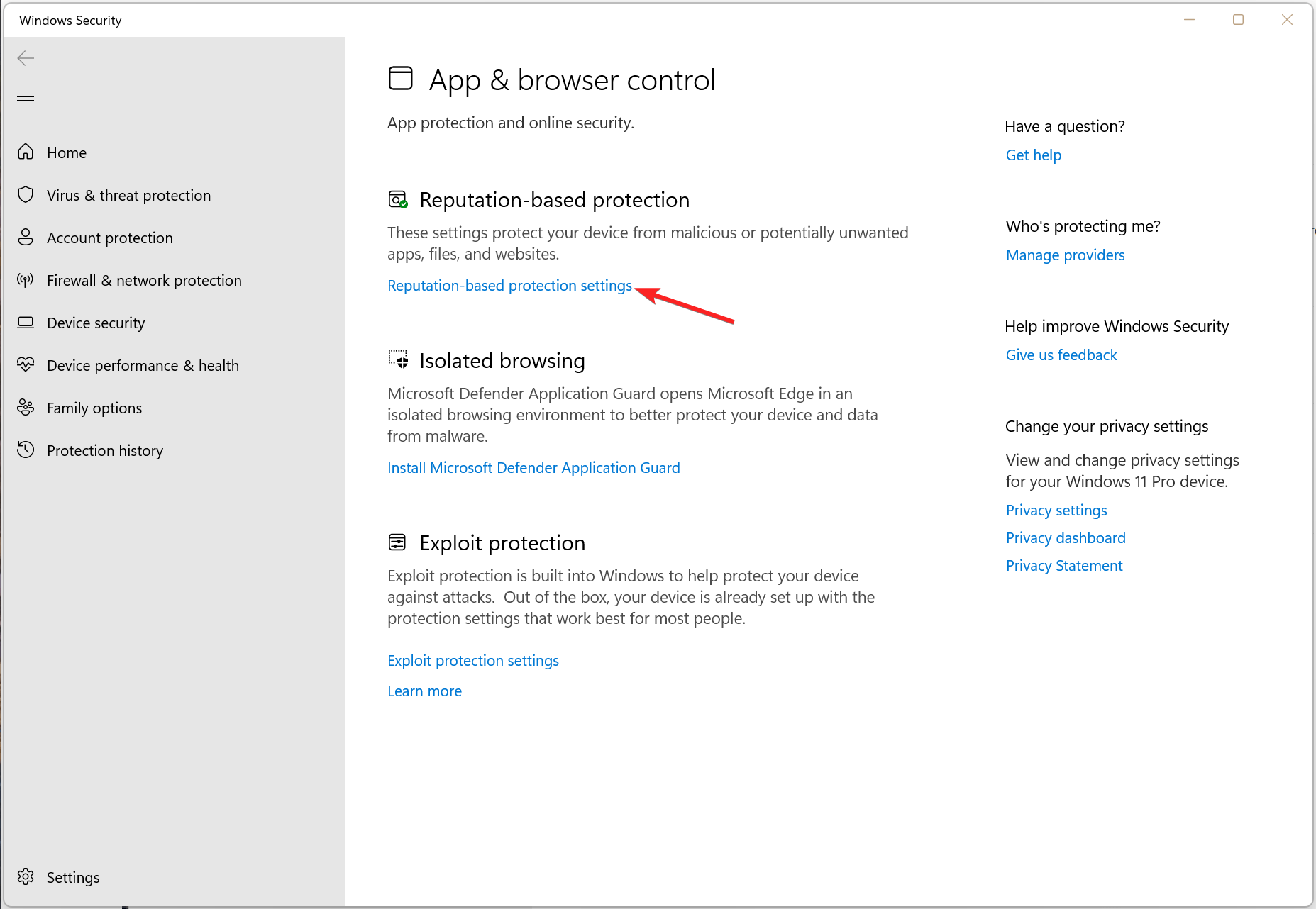 How to Enable and Disable SmartScreen Filters in Windows 11 3 Select Reputation based protection settings