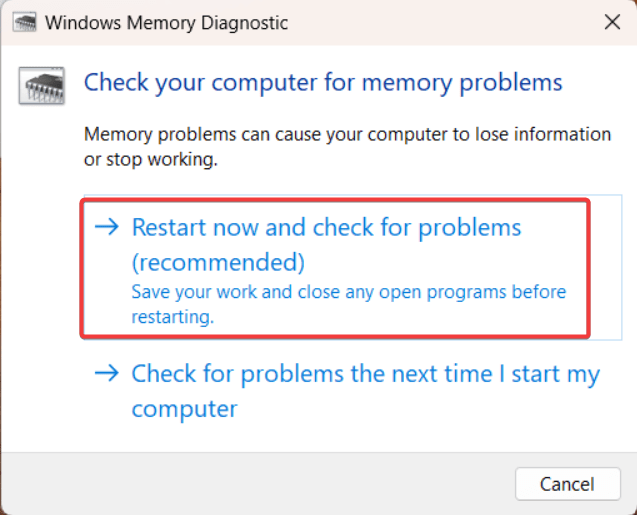 How to Fix Kernel_Security_Check_Failure Error? 9 Select Restart now and check for problems