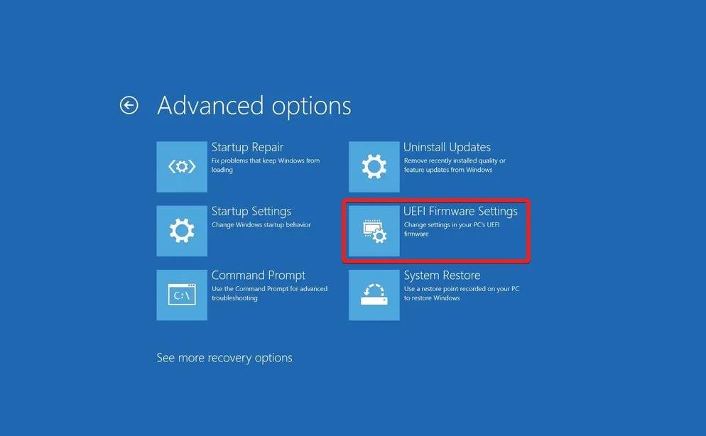 How to Enable Secure Boot in Windows 11? 8 Select UEFI firmware settings