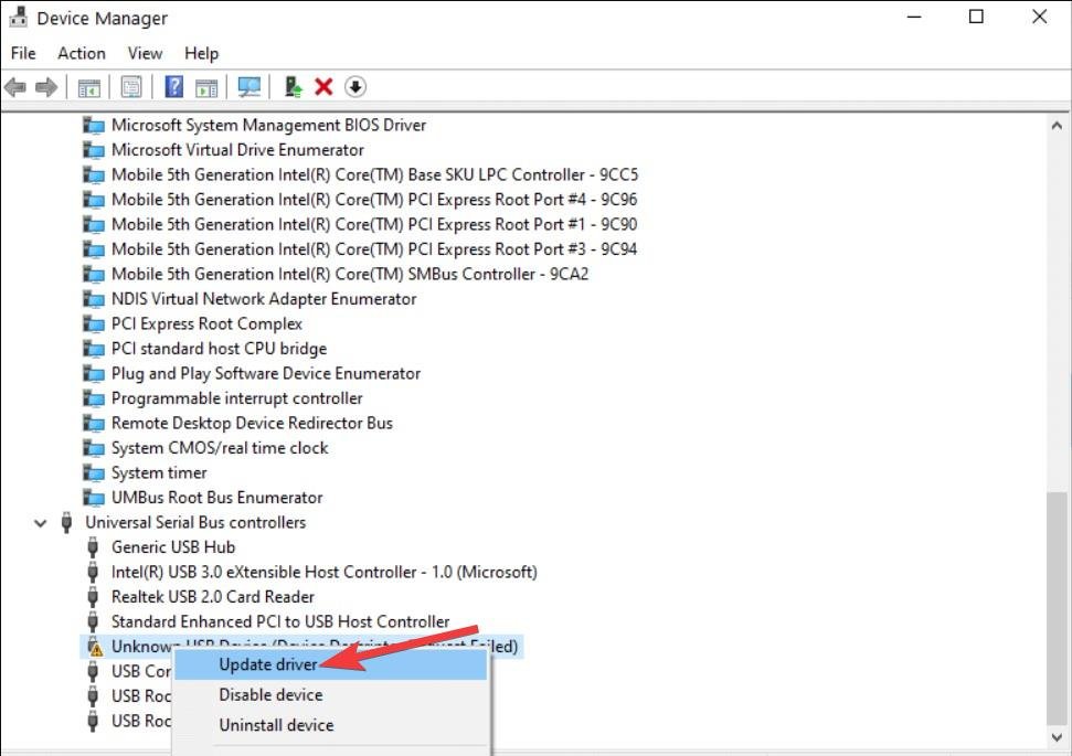 How to Fix Kernel_Security_Check_Failure Error? 13 Select Update driver option from the context menu