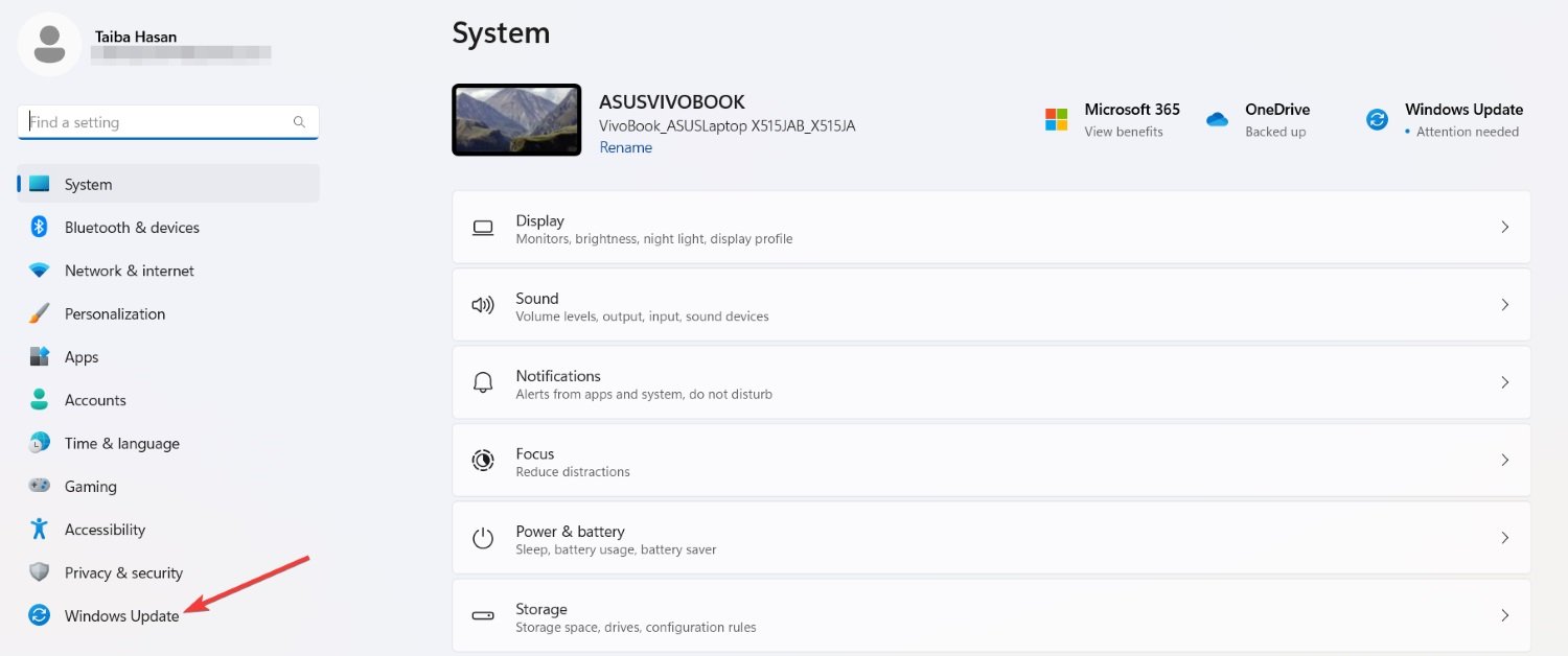 How to Fix Kernel_Security_Check_Failure Error? 15 Select Windows Update from left panel