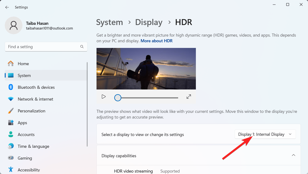 How to Improve the Gaming Experience on Windows 11 20 Select a display to view or change its settings