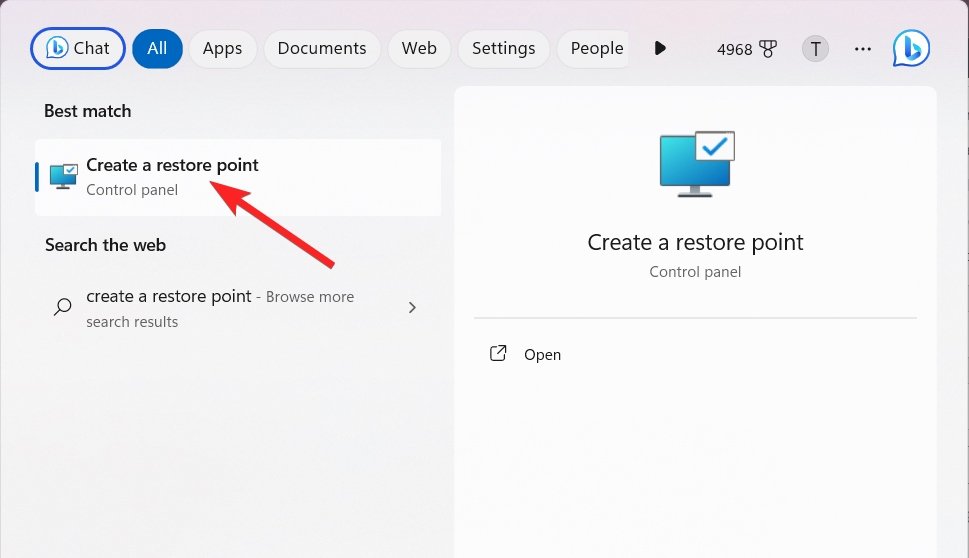 How to Fix Windows 11 Lock Screen in Another Language 16 Select create a restore point option