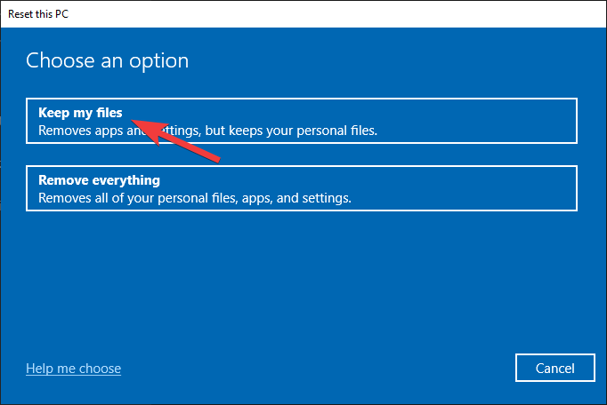 How to Fix Kernel_Security_Check_Failure Error? 24 Select keep my files option