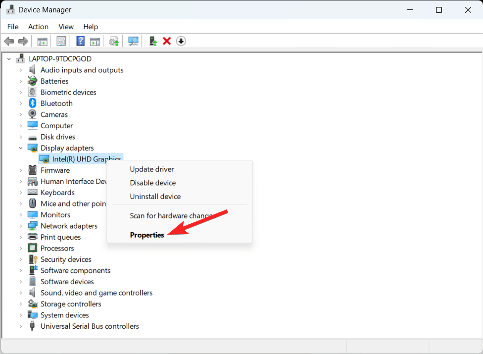 How to Fix Stretched Screen Issue in Windows 11 9 Select properties of display adapters