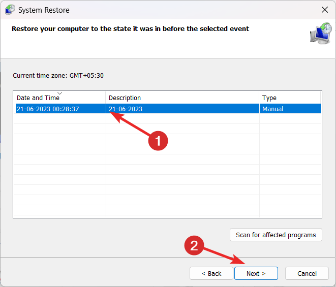 How to Fix Windows 11 Lock Screen in Another Language 18 Select restore point